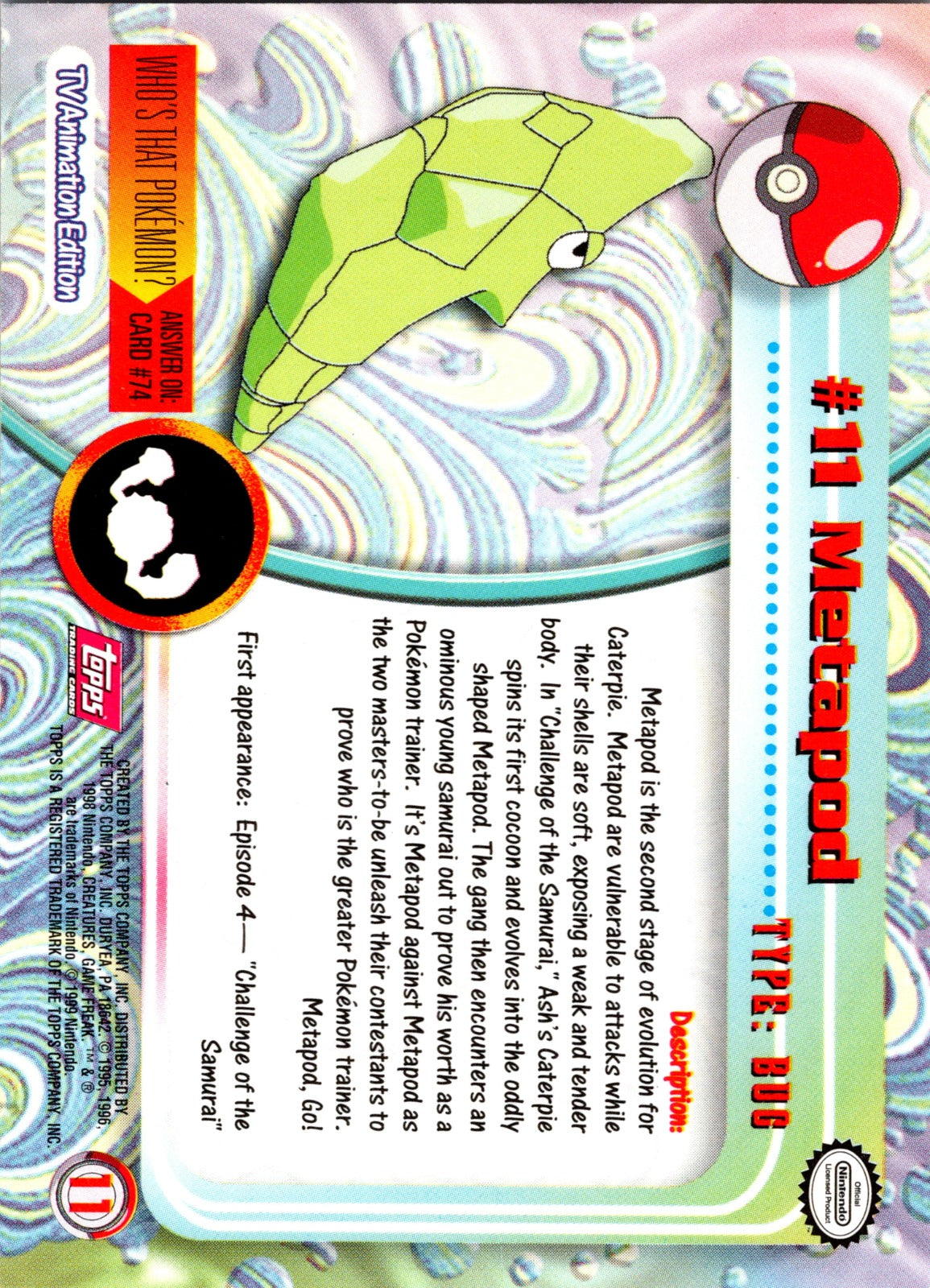 1999 Topps TV Metapod LP  P205