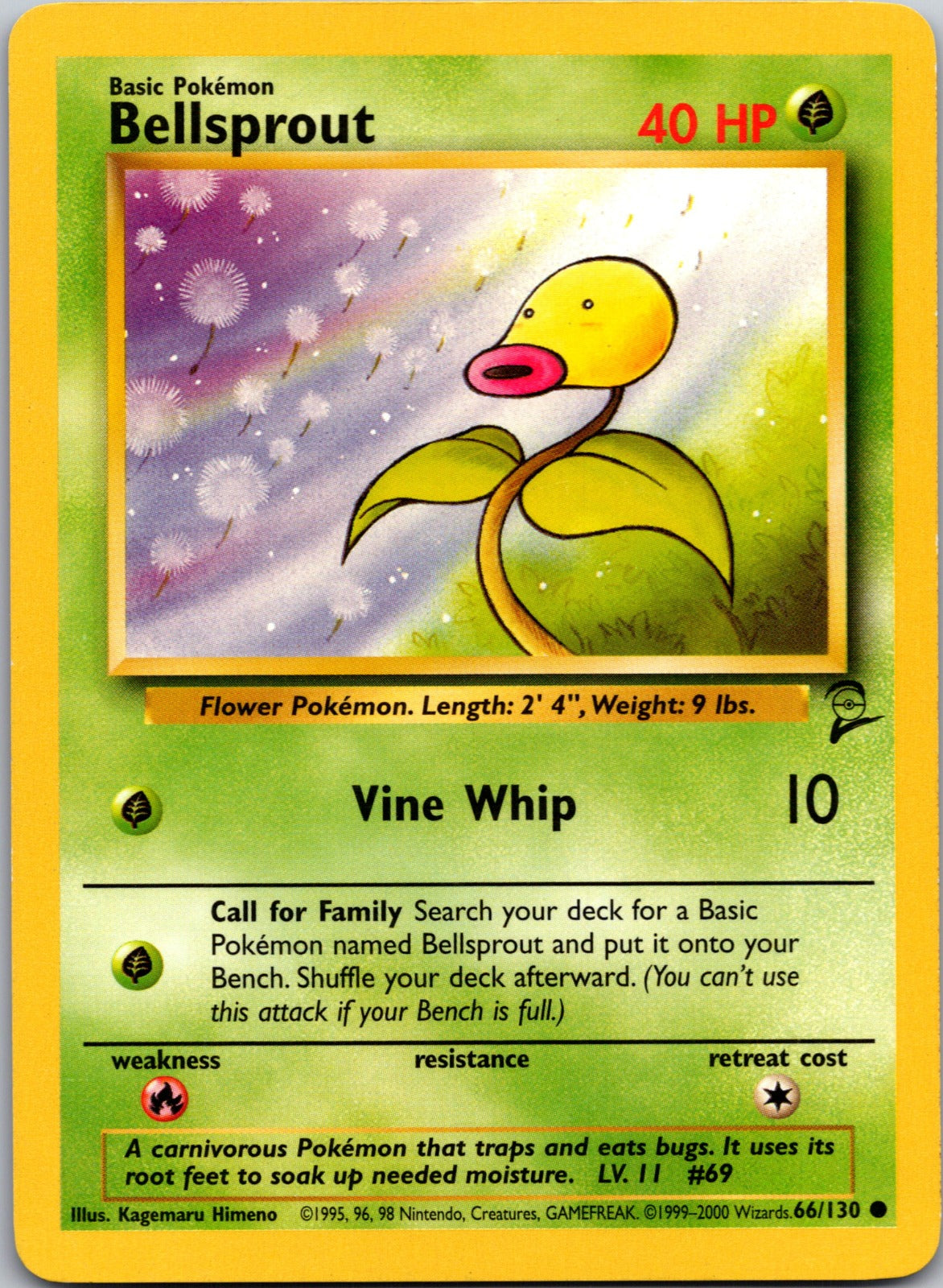 2000 Base Set 2 066/130 Bellsprout LP