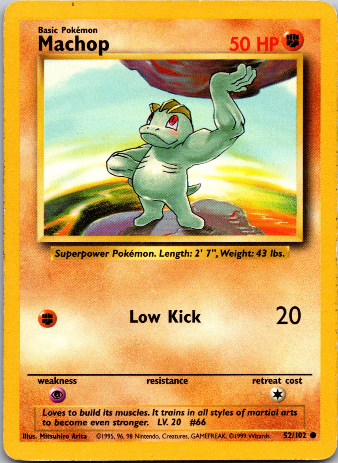 2000 Base Set 2 078/130 Machop LP