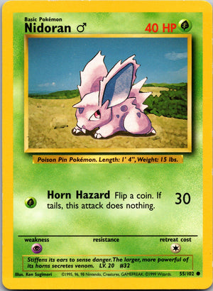 1999 Base Set (Shadowless) 055/102 Nidoran M LP