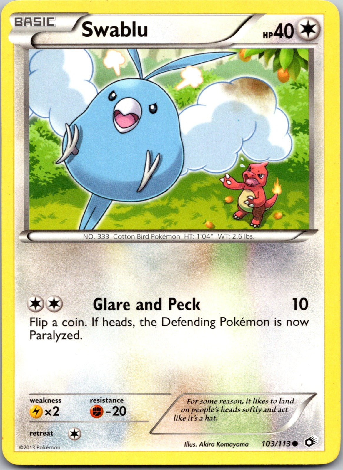 2013 Legendary Treasures 103/113 Swablu LP