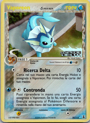 2005 Vaporeon (Delta Species) Delta Species 18/113 NM