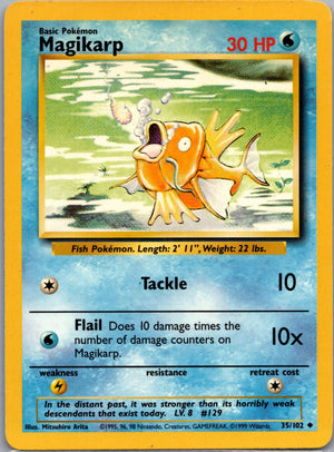 1999 Base Set  035/102 Magikarp Uncommon M97