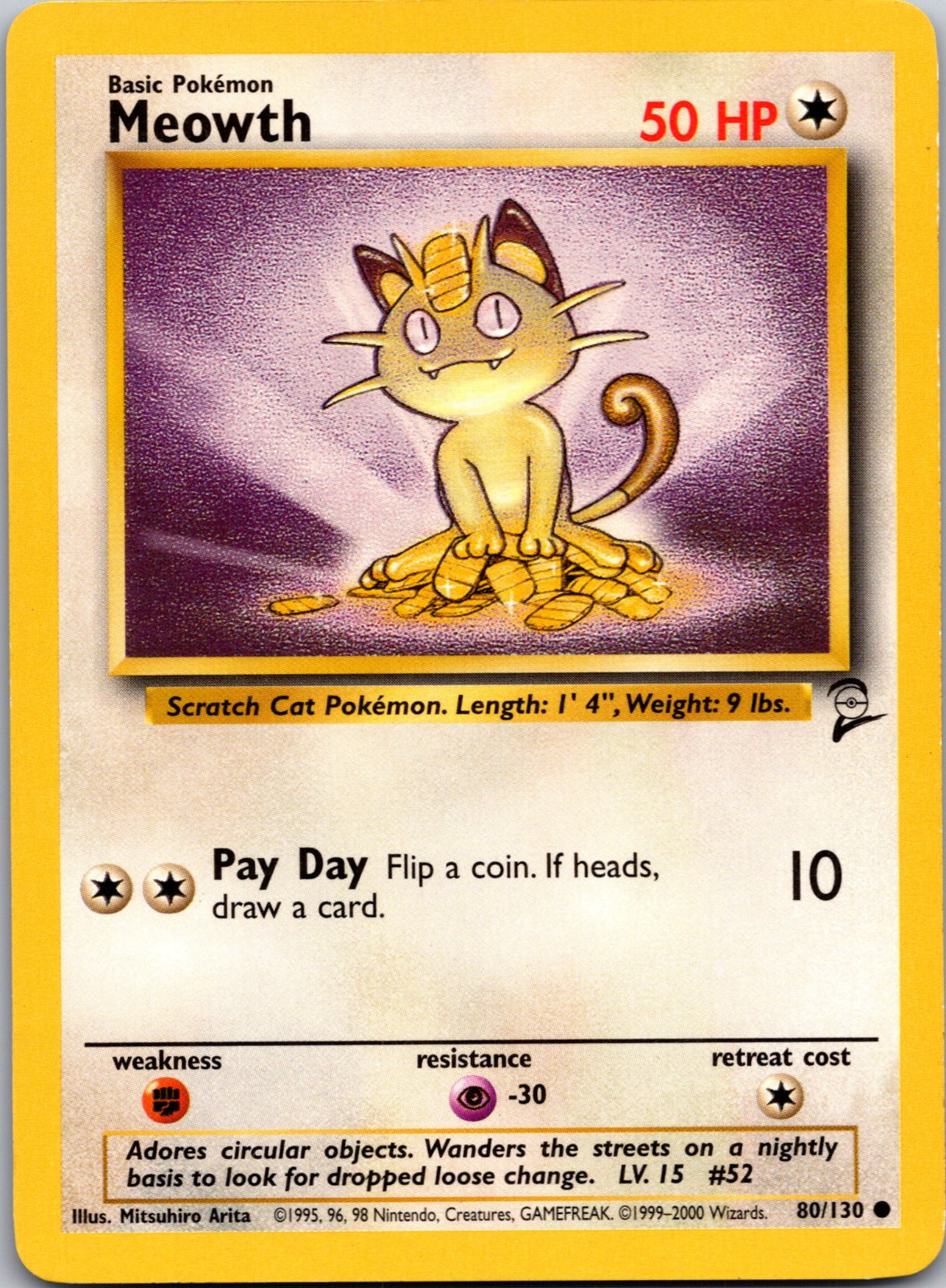 Meowth Unlimited Common Jungle 56/64 LP