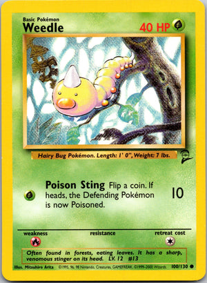 Weedle Common Base Set 2 100/130 LP