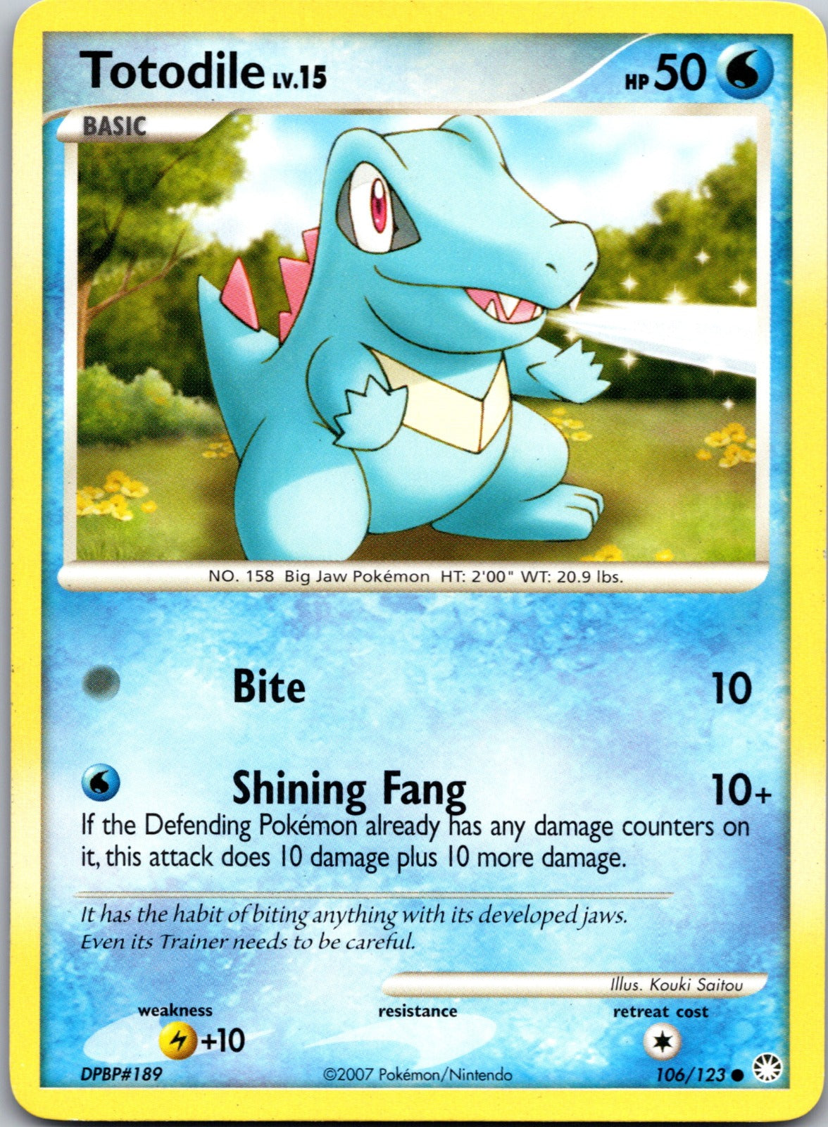 2007 Mysterious Treasures 106/123 Totodile LP