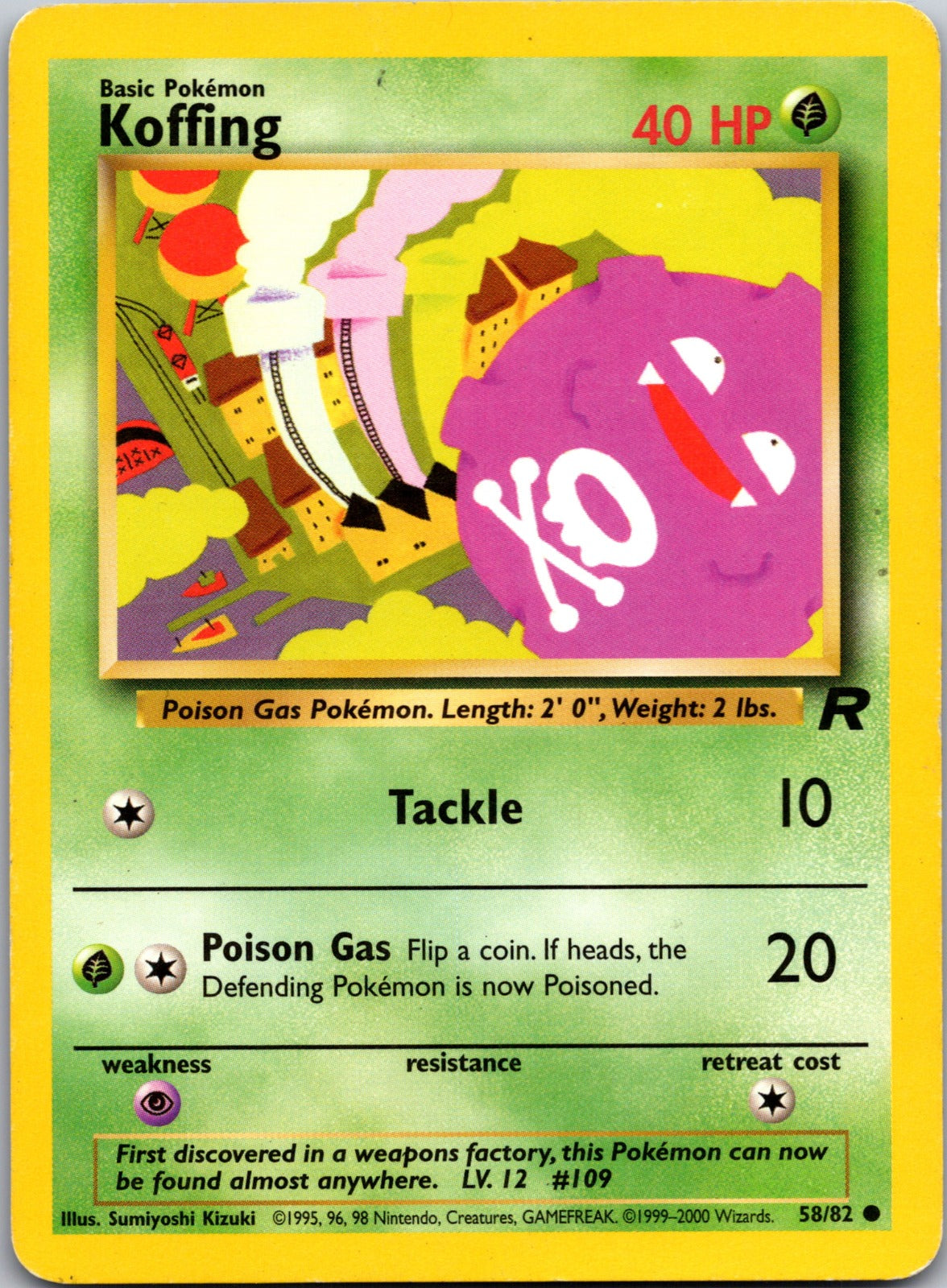 2000 Team Rocket 58/82 Koffing LP