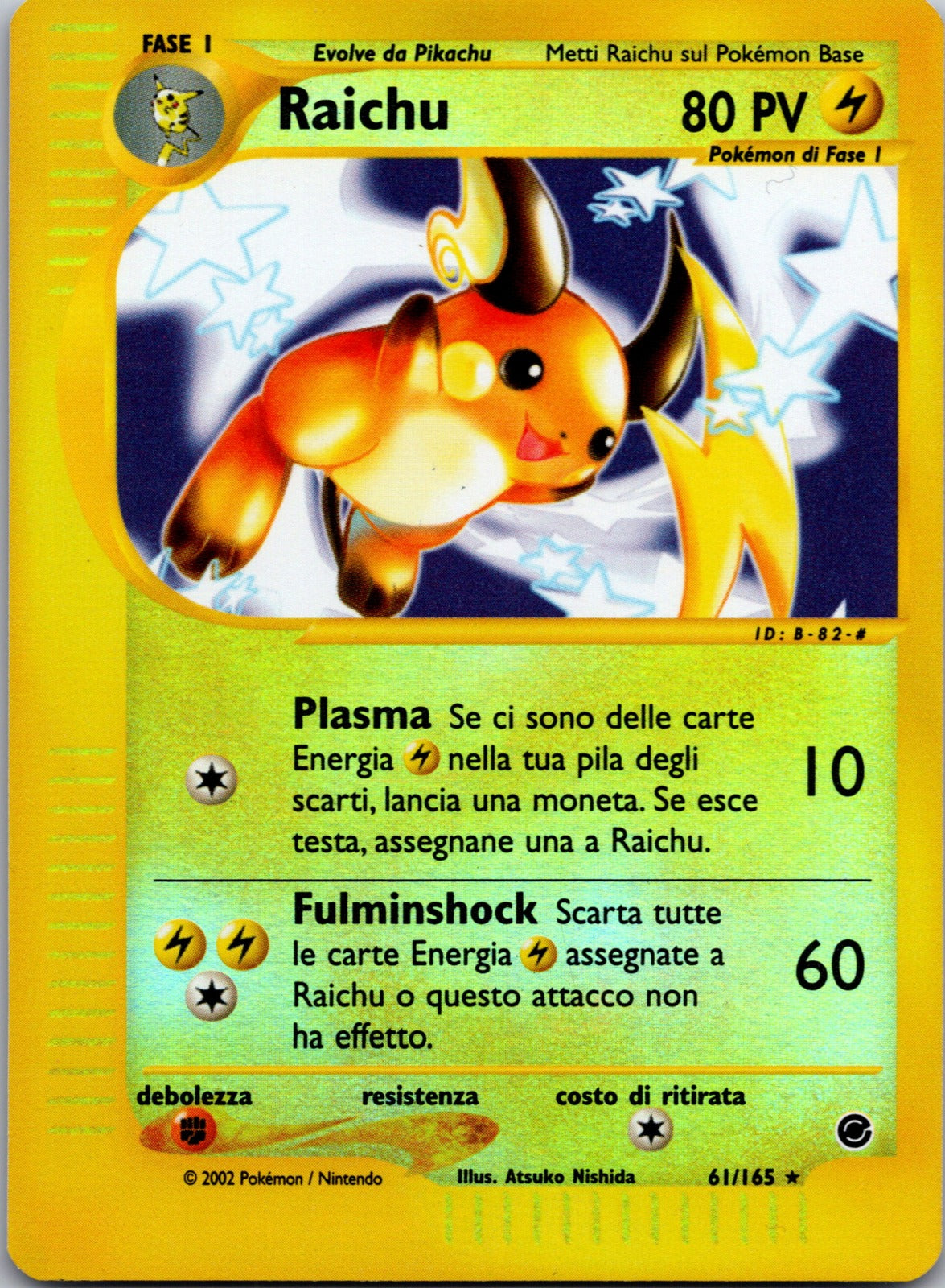 2002 Raichu (61) Expedition 061/165 LP