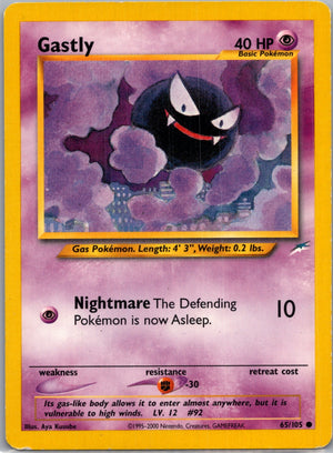 2002 Neo Destiny 065/105 Gastly Common F122