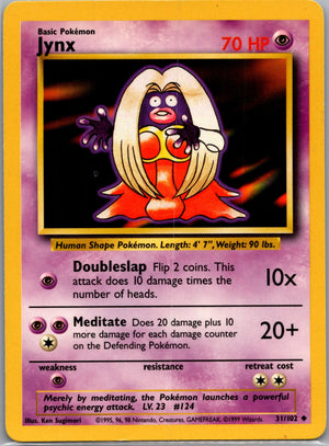 1999 Base Set  031/102 Jynx Uncommon M17