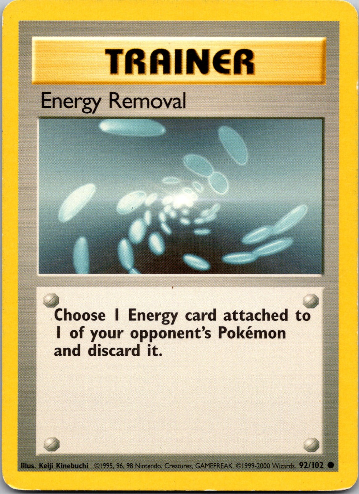 1999 Base Set 092/102 Energy Removal LP Y119