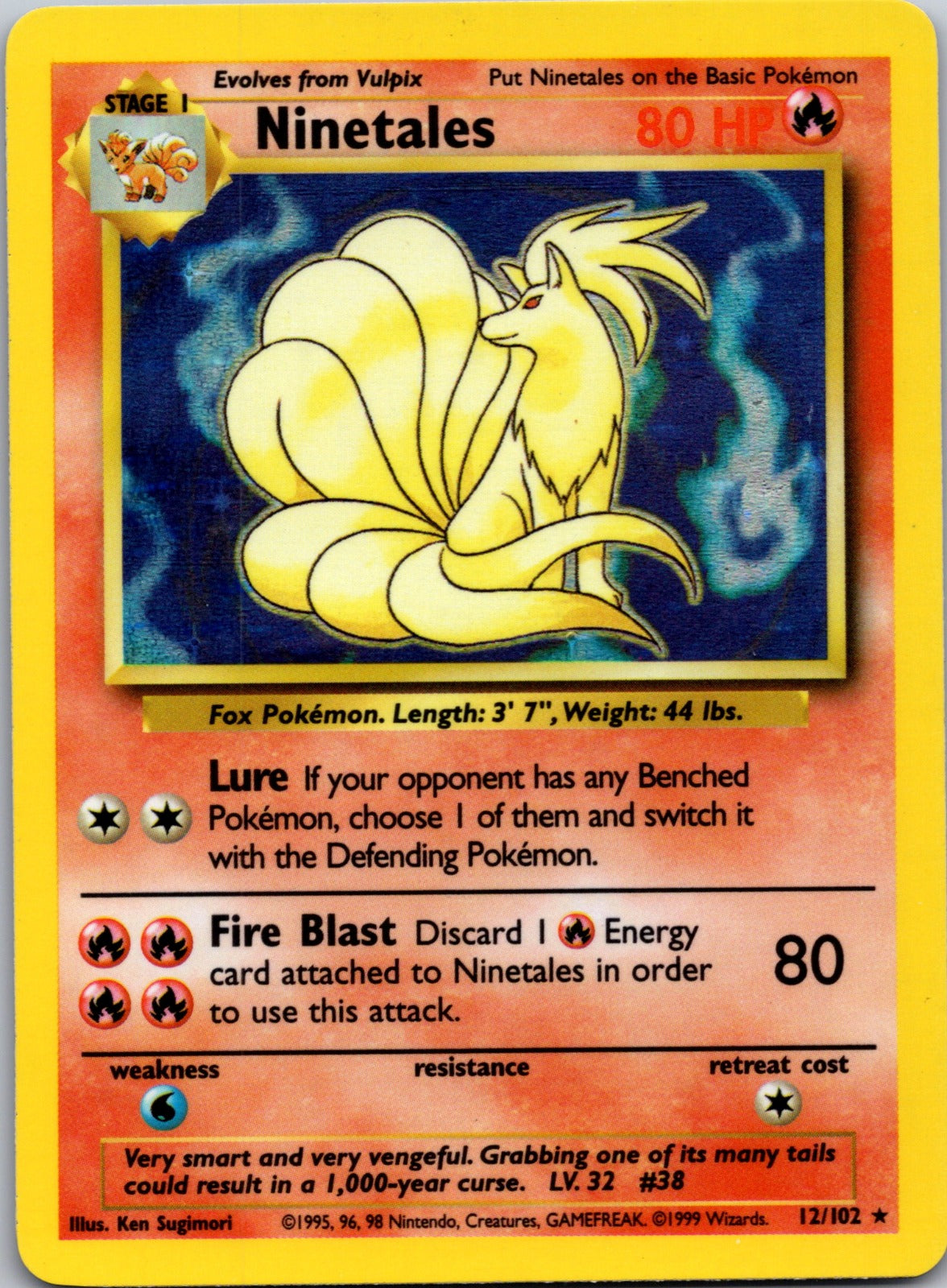 2000 Ninetales Base Set 2 013/130 NM