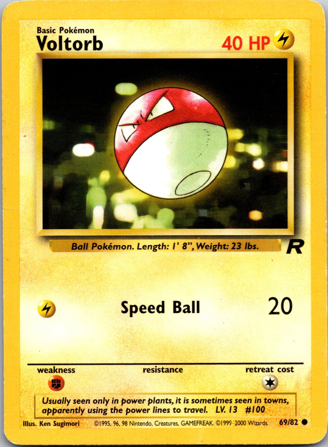 2000 Team Rocket 69/83 Voltorb Common C252