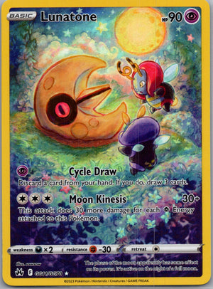 Lunatone Holofoil Ultra Rare Crown Zenith: Galarian Gallery GG11/GG70 NM