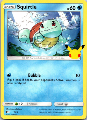 2021 McDonald's 25th Anniversary Promo 017/025 Squirtle - 17/25 LP