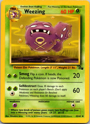 1999 Fossil 45/62 Weezing Uncommon L117