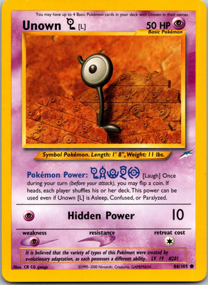 2002 Neo Destiny 086/105 Unown [L] Common M351