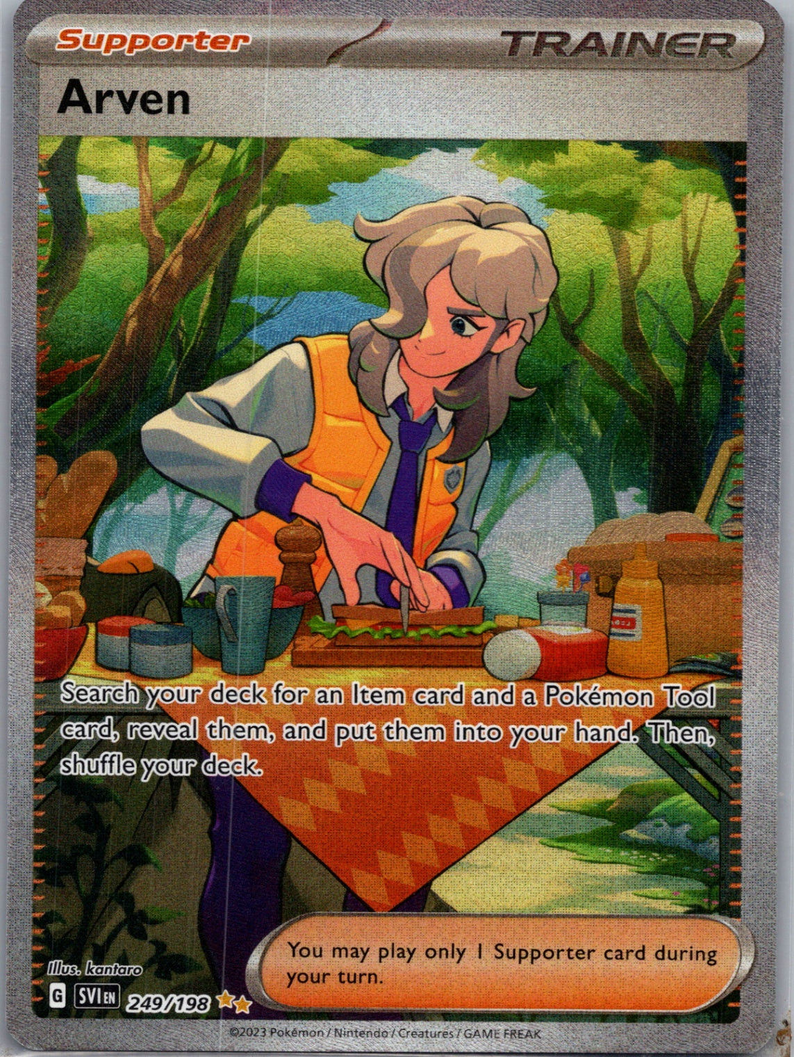 2023 SV01: Scarlet & Violet Base Set 249/198 Arven Special Illustration Rare F202