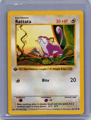 1999 Base Set [1st Edition] 062/102 Rattata Common T