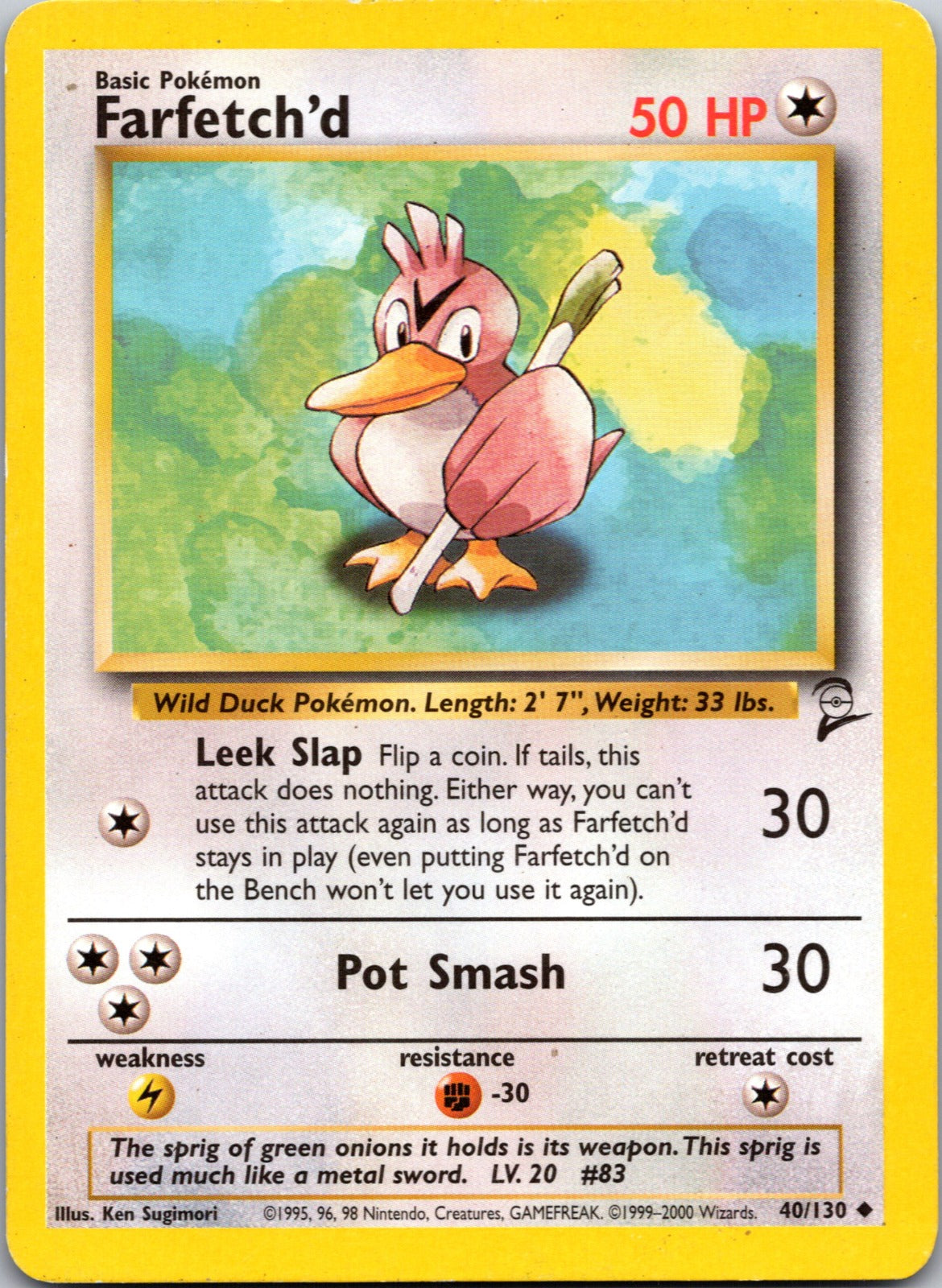 2000 Base Set 2 040/130 Farfetch'd LP