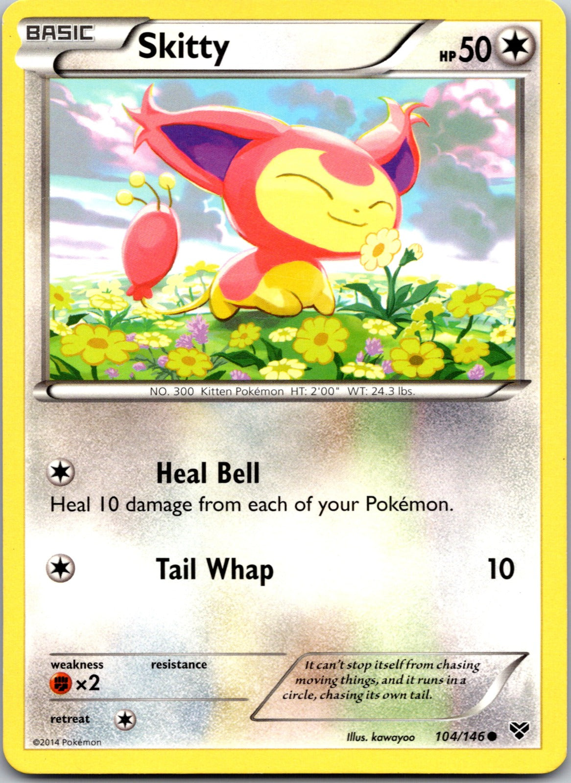 2014 XY Base Set 104/146 Skitty LP