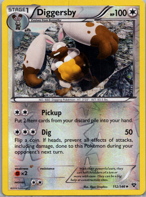 2014 XY Base Set 112/146 Diggersby LP
