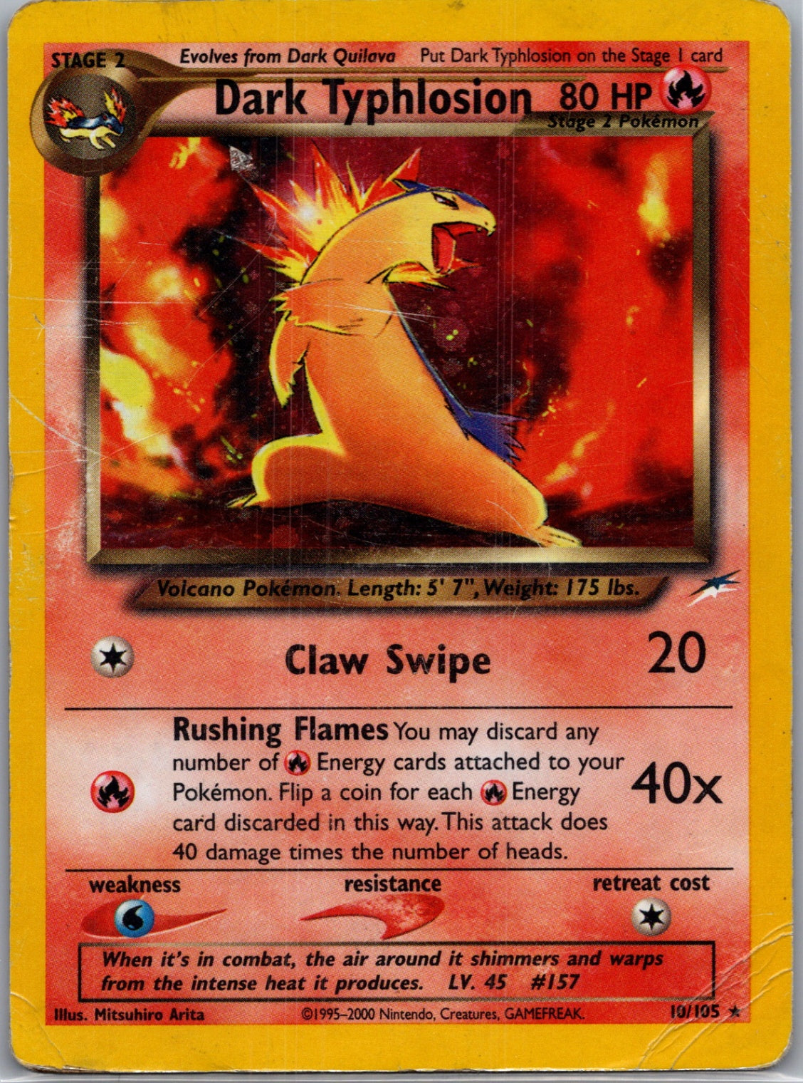 2002 Neo Destiny 010/105 Dark Typhlosion Holo Rare G318