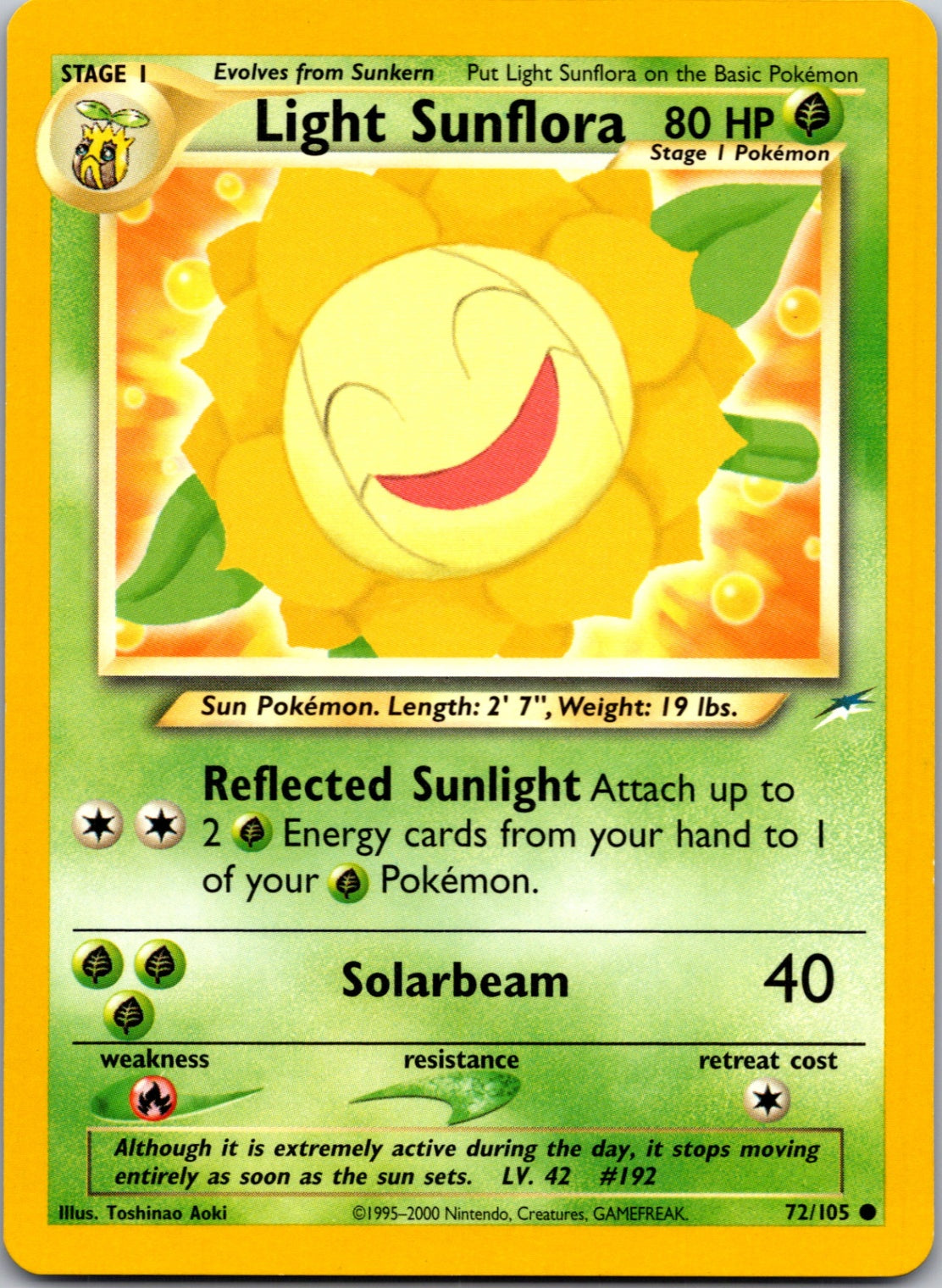 2002 Neo Destiny #072/105 Light Sunflora Common C139