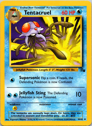 1999 Fossil #44/62 Tentacruel Uncommon B108