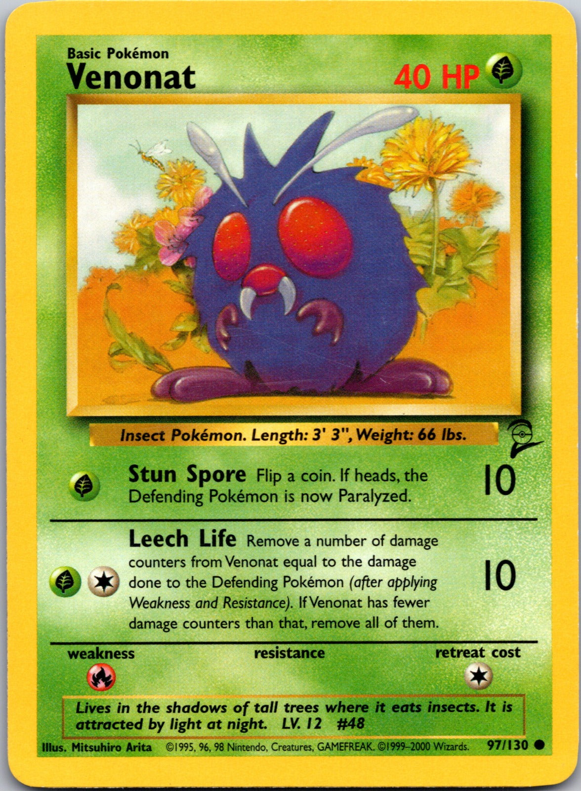 2000 Base Set 2 097/130 Venonat LP