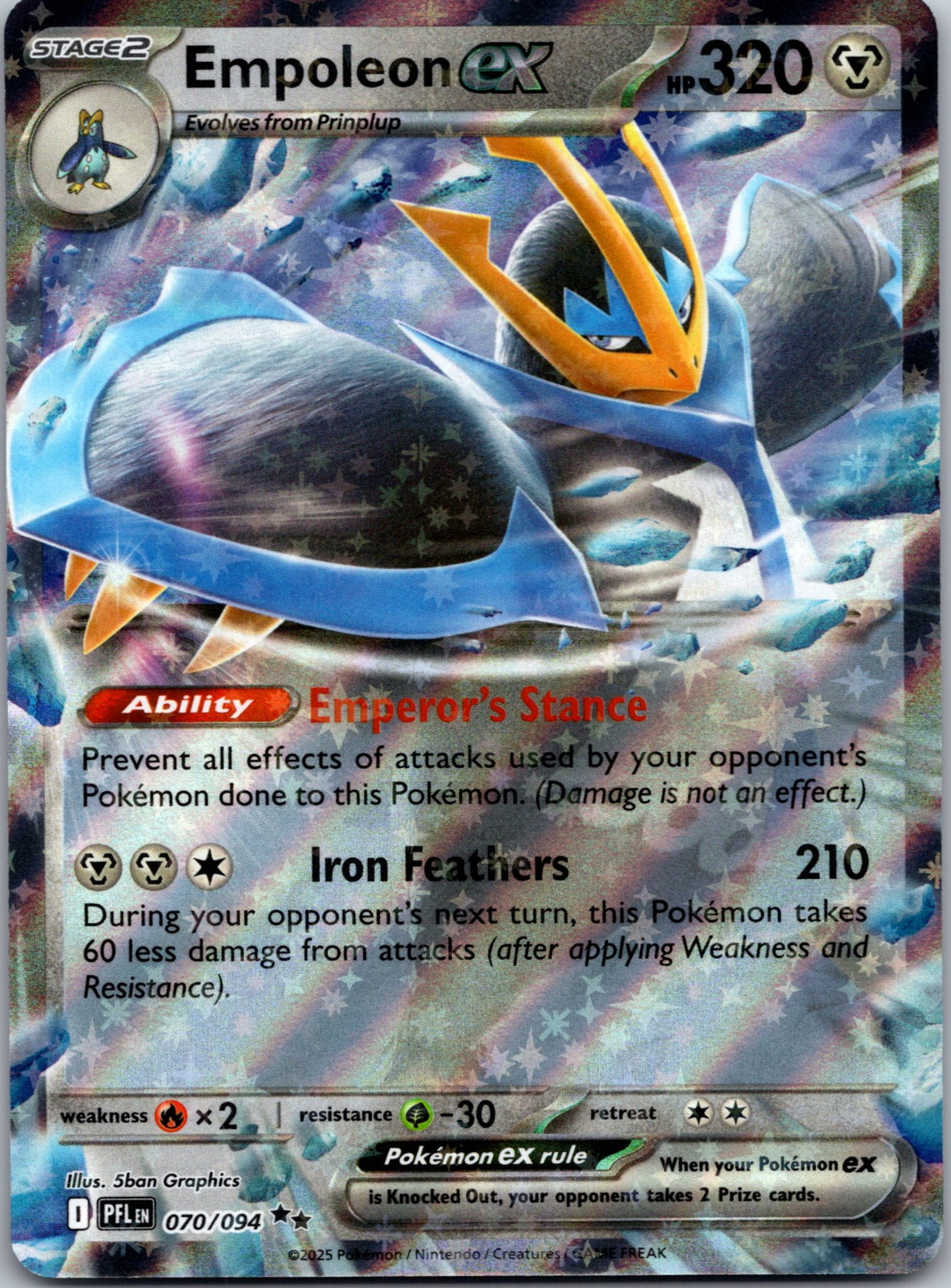 2025 Empoleon ex ME02: Phantasmal Flames 070/094 NM
