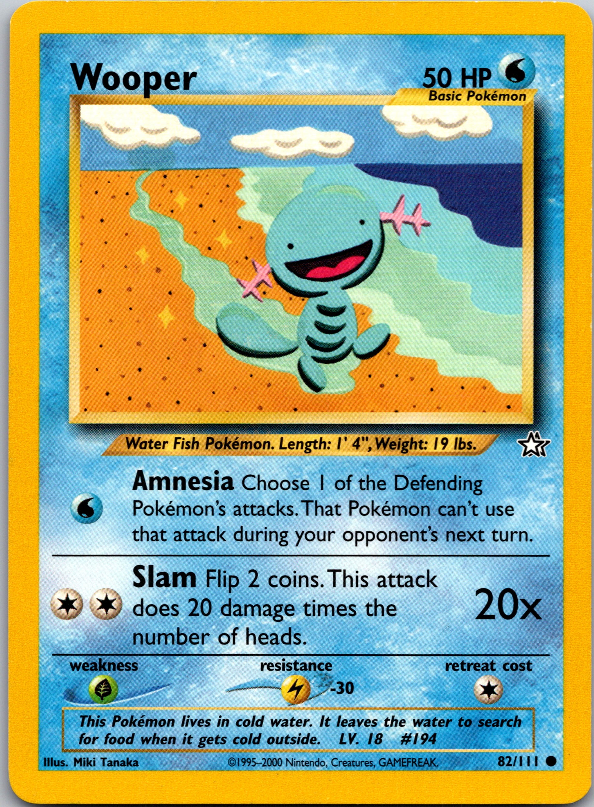 2000 Neo Genesis 082/111 Wooper Common A211