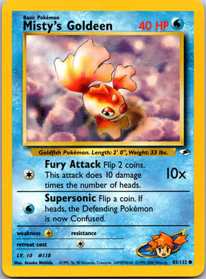 2000 Gym Heroes 085/132 Misty's Goldeen (85) Common L43