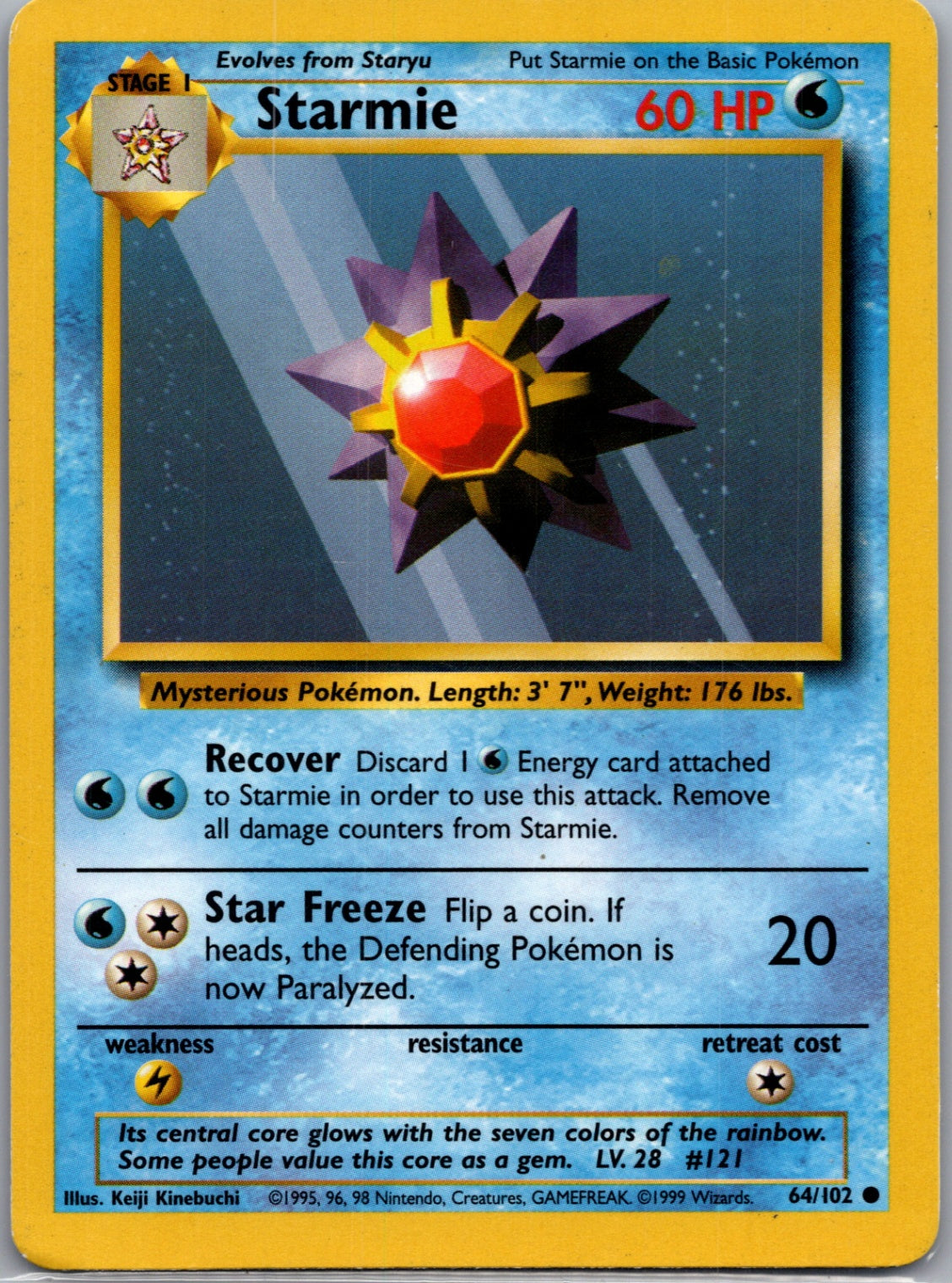 2000 Base Set 2 094/130 Starmie Common M75