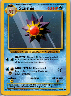 2000 Base Set 2 094/130 Starmie Common M75