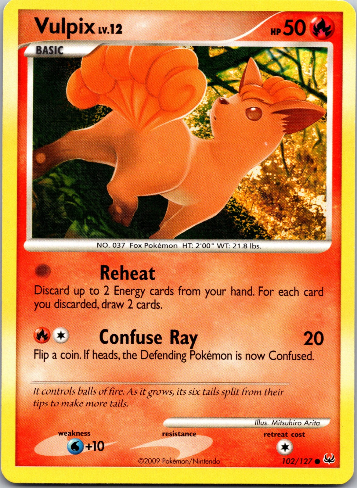 2009 Platinum 102/127 Vulpix LP