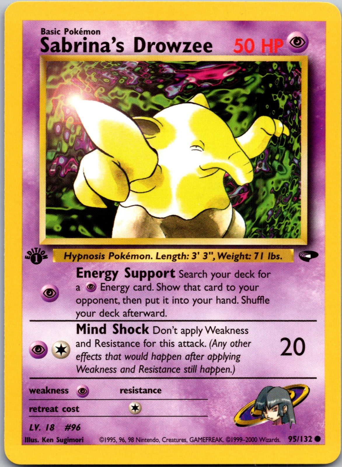 2000 Gym Challenge [1st Edition] 095/132 Sabrina's Drowzee LP G278