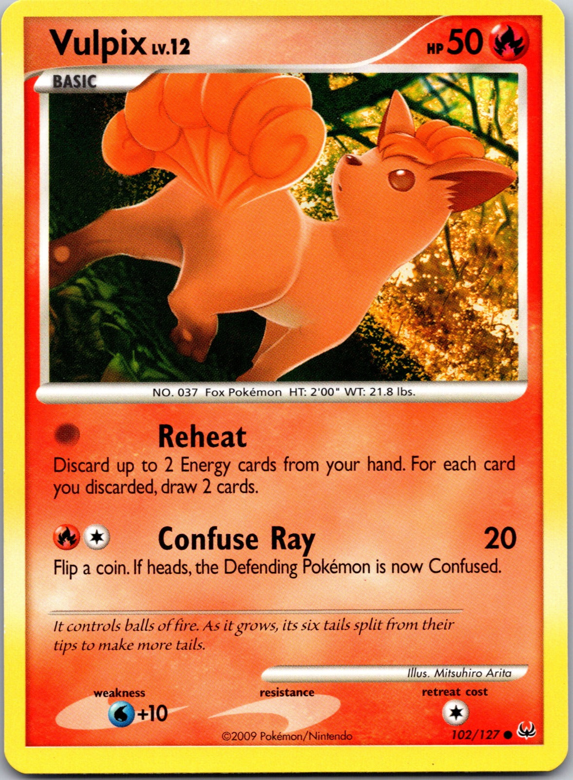 2009 Platinum 102/127 Vulpix LP