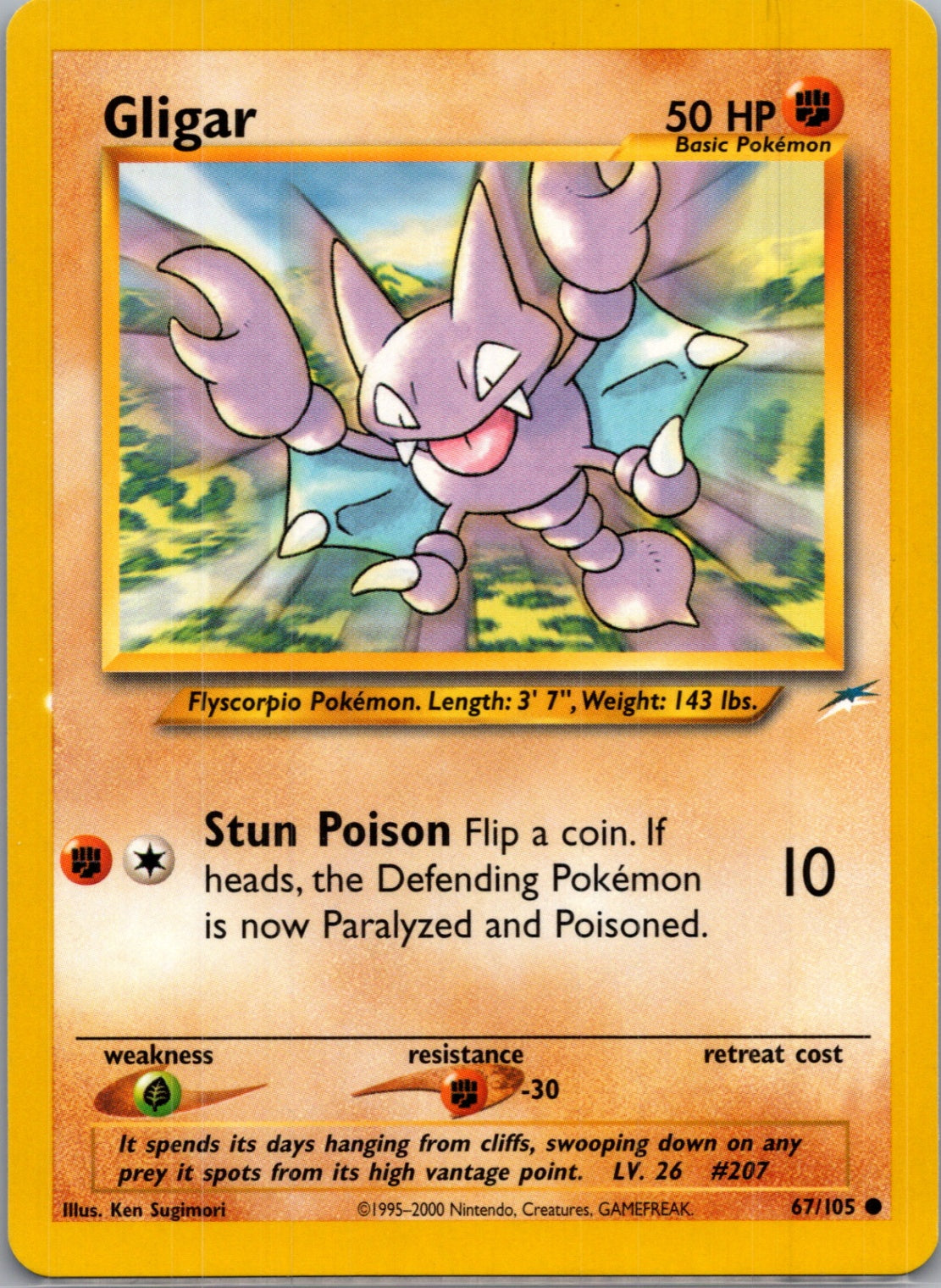 Neo Destiny 067/105 Gligar Common NM
