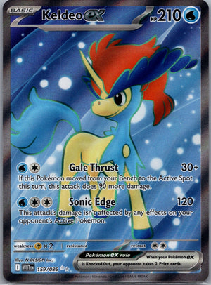2025 SV: White Flare 159/086 Keldeo ex Ultra Rare D257