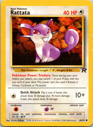 2000 Team Rocket 66/83 Rattata Common C243