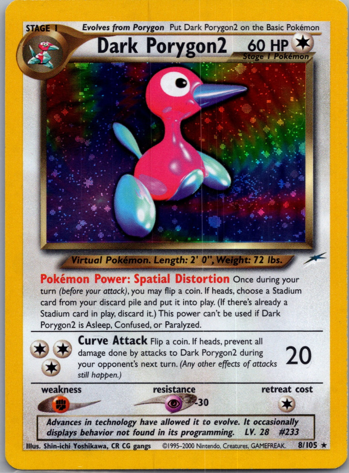 2002 Neo Destiny 008/105 Dark Porygon2 Holo Rare G277