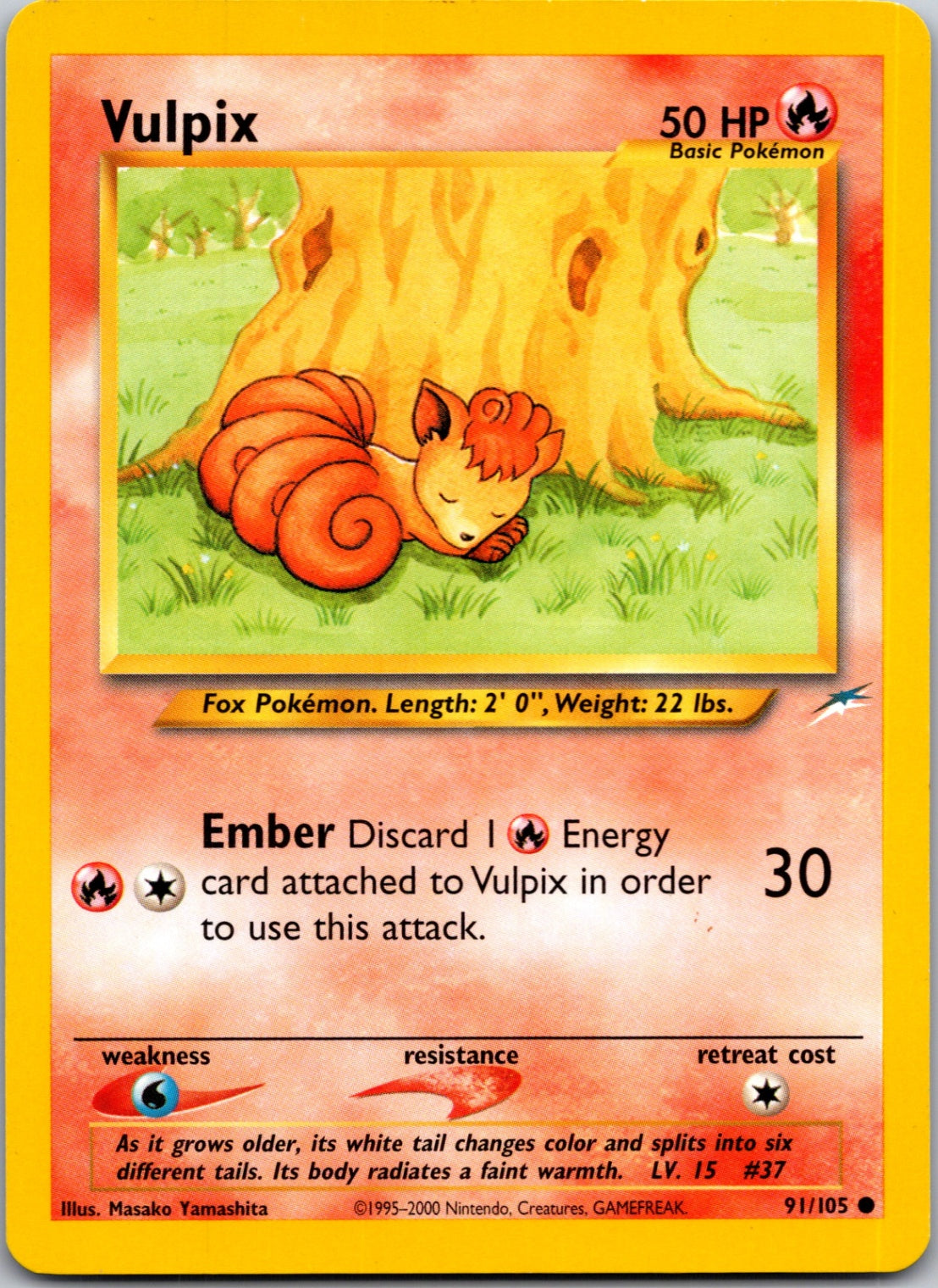 2002 Neo Destiny 091/105 Vulpix Common L177