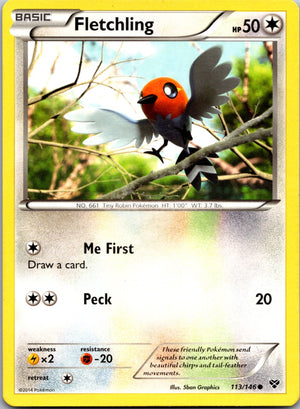 2014 XY Base Set 113/146 Fletchling LP