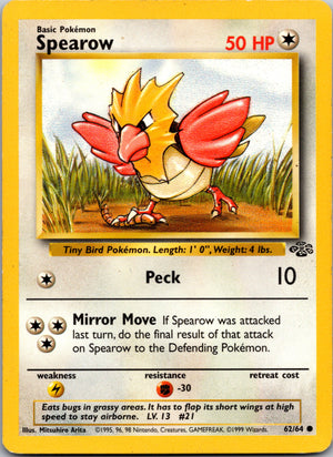1999 Jungle 62/64 Spearow Common A287
