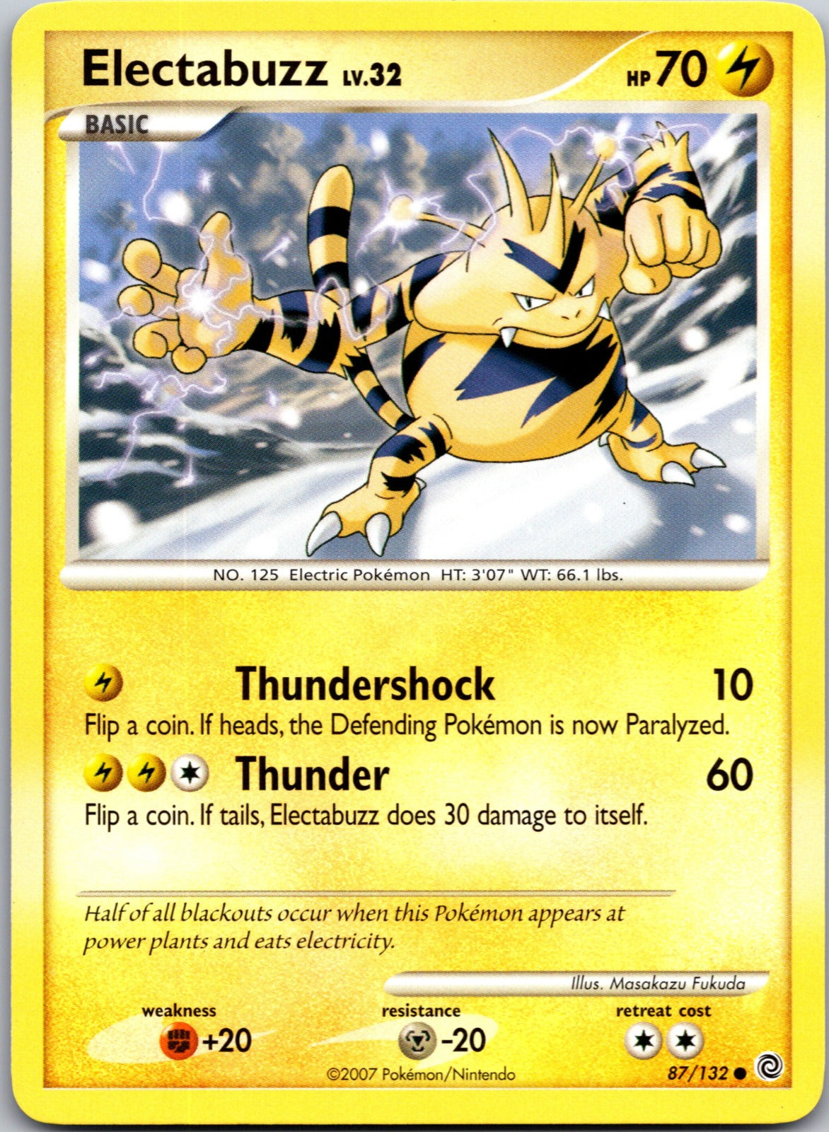 2007 Secret Wonders 87/132 Electabuzz LP