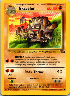 2000 Fossil 37/62 Graveler Uncommon A317