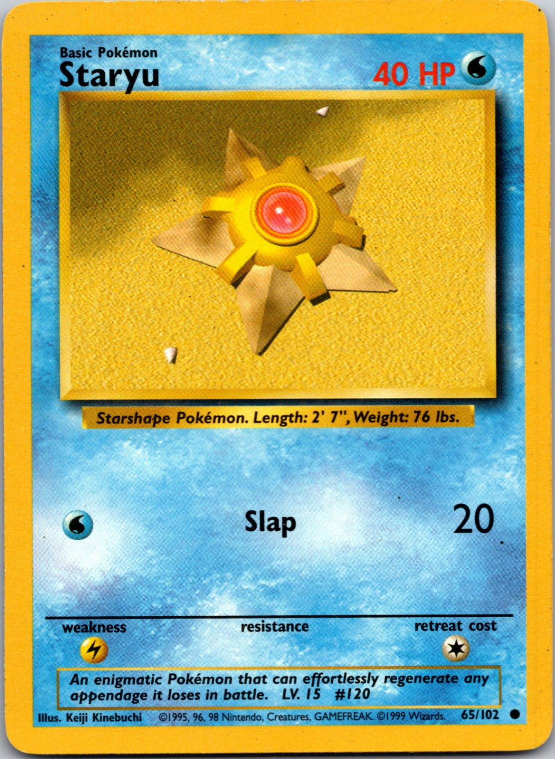 1999 Base Set #065/102 Staryu Common C93