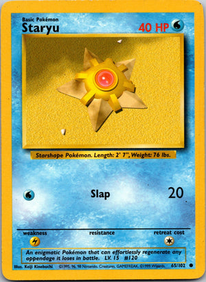 1999 Base Set #065/102 Staryu Common C93