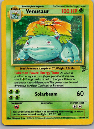 2000 Base Set 2 018/130 Venusaur Holo Rare G220